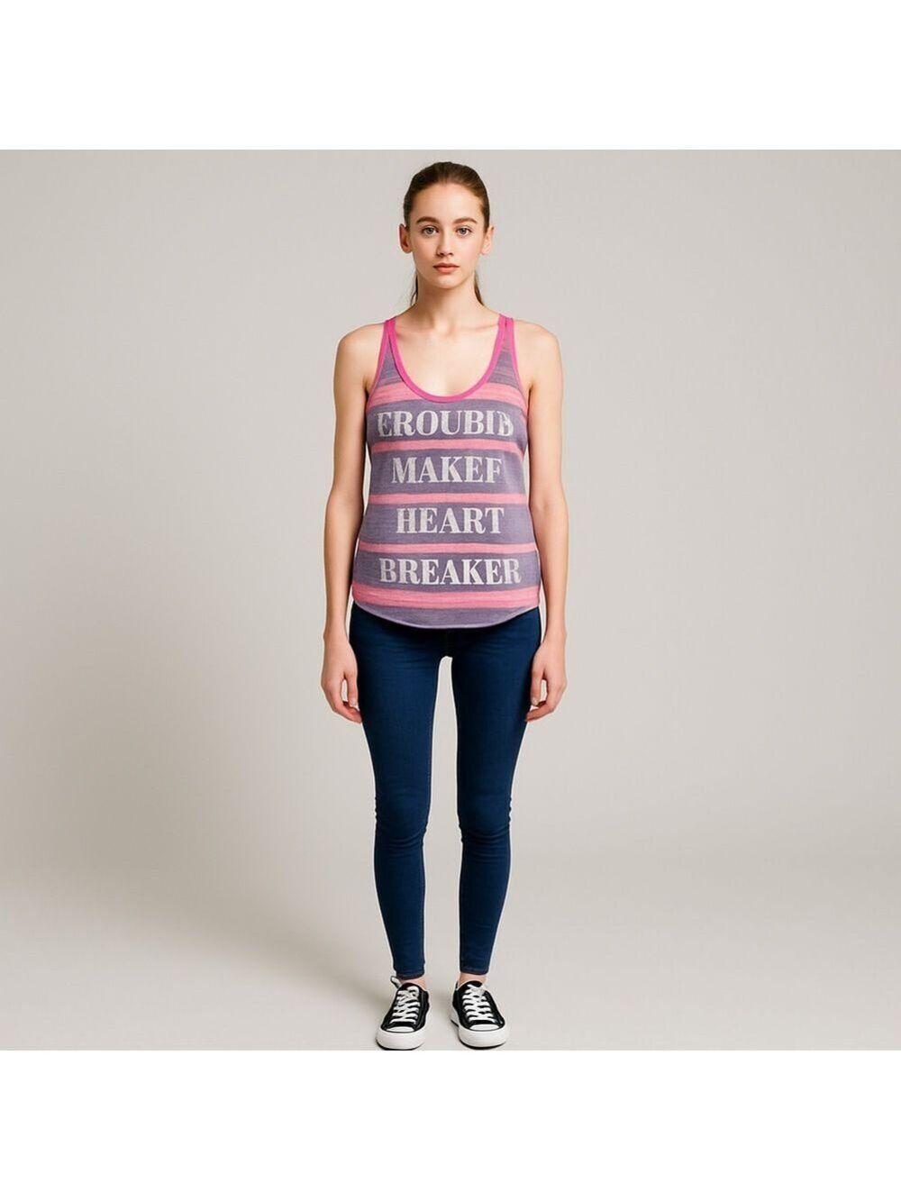 Juicy Couture Striped Tank Top Trouble Maker Small